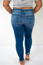 Load image into Gallery viewer, Unless You're Blue Mid Rise Crop Skinny Jean