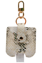 Load image into Gallery viewer, Faux Snake skin Keychain w/Refillable Hand Sanitizer
