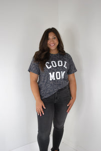 COOL MOM Leopard Graphic Tee