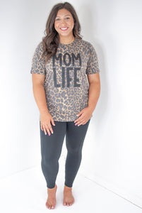 MOM LIFE Leopard Graphic Tee