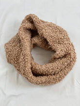 Load image into Gallery viewer, Brown Teddy Fur Infinity Scarf
