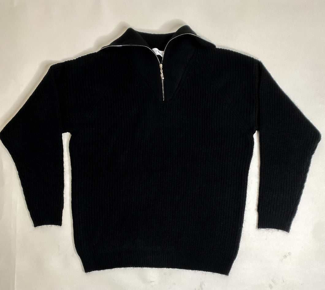 Jet Black Knit Sweater