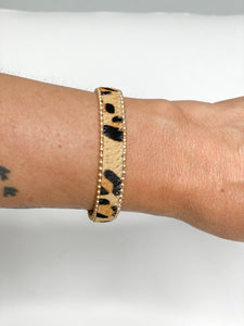 Leopard Faux Fur Cuff Bracelet