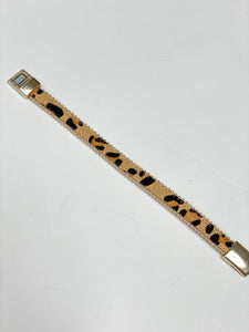 Leopard Faux Fur Cuff Bracelet