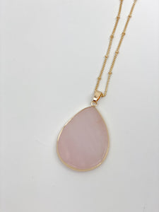 Milly Teardrop Stone Pendant Necklace