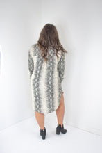 Load image into Gallery viewer, Risky Business Snake Shirt Dress
